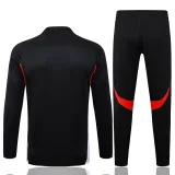 25-26 Bayern Black Kids Half Pull Tracksuit #E25101(童装)(半拉链)