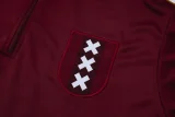 25-26 Ajax Jujube red Kids Half Pull Tracksuit #E2598(童装)(半拉链)