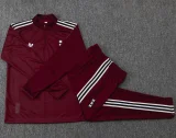 25-26 Ajax Jujube red Kids Half Pull Tracksuit #E2598(童装)(半拉链)