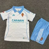 25-26 Zaragoza Home Kids Soccer Jersey