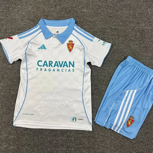 25-26 Zaragoza Home Kids Soccer Jersey