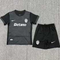 25-26 Sporting Lisbon Black Kids Soccer Jersey
