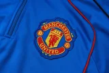 25-26 Man Utd Fancy blue Kids Half Pull Tracksuit #E25102(童装)(半拉链)
