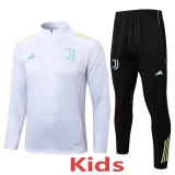 25-26 JUV White Kids Half Pull Tracksuit #E25117(童装)(半拉链)