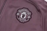 25-26 Man Utd Grey purple Kids Jacket Tracksuit #E2581(童装)