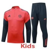 25-26 Bayern Orange Kids Half Pull Tracksuit #E25120(童装)(半拉链)