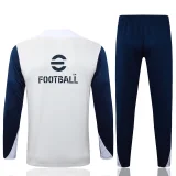 25-26 INT White Kids Half Pull Tracksuit #E25108(童装)(半拉链)