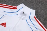 25-26 Bayern White Kids Half Pull Tracksuit #E25109(童装)(半拉链)