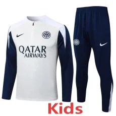 25-26 INT White Kids Half Pull Tracksuit #E25108(童装)(半拉链)
