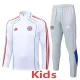 25-26 Bayern White Kids Half Pull Tracksuit #E25109(童装)(半拉链)