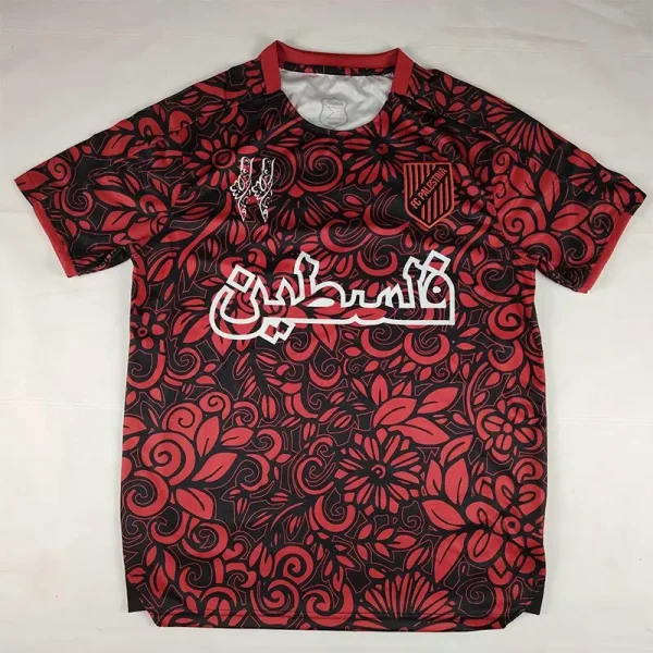 25-26 Palestina FC Red Black Training shirts (阿拉伯文)