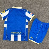 25-26 La Coruna Home Kids Soccer Jersey