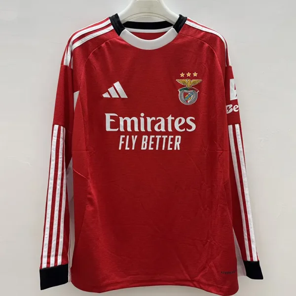 25-26 Benfica Home Long Sleeve Soccer Jersey (长袖)