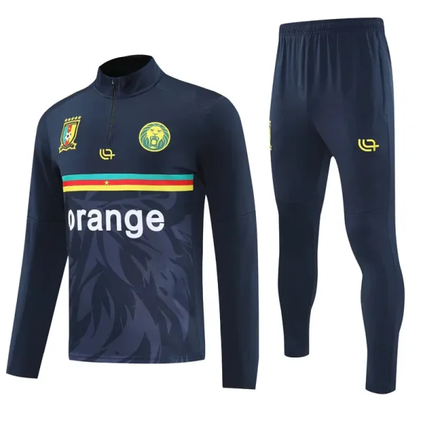 25-26 Cameroon Royal blue Half Pull Tracksuit (半拉链)