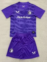 25-26 Feyenoord Purple Goalkeeper Kids Soccer Jersey