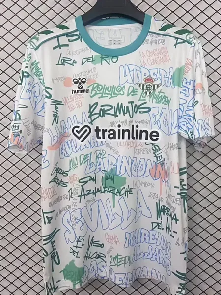 25-26 Real Betis White Graffiti Training Shirts