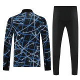 25-26 INT Blue black Half Pull Tracksuit (半拉链)(印花)