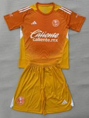 25-26 Club America Orange GoalKeeper Kids Soccer Jersey