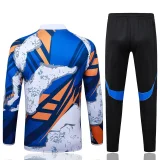 25-26 RMA White blue Half Pull Tracksuit #B2571(半拉链)