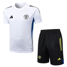25-26 Man Utd White Training Short Suit #D25155