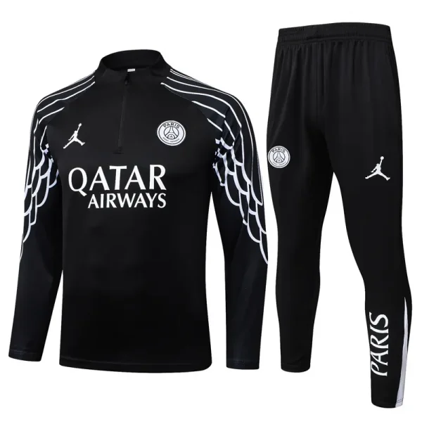 25-26 PSG Jordan Black Half Pull Tracksuit #B2573(半拉链)