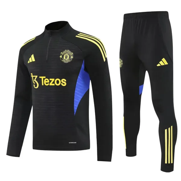 25-26 Man Utd Black Half Pull Tracksuit (半拉链)