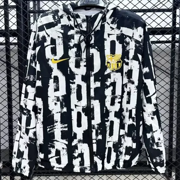 25-26 BAR Black white Windbreaker