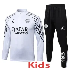 25-26 PSG Jordan White Kids Half Pull Tracksuit #E25133(童装)(半拉链)