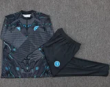 25-26 Napoli Grey Kids Half Pull Tracksuit #E25153(童装)(半拉链)