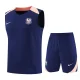 25-26 France Royal blue Tank top and shorts suit