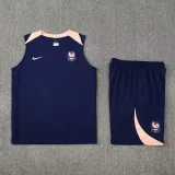 25-26 France Royal blue Tank top and shorts suit