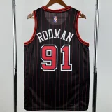 25-26 BULLS RODMAN #91 Black Top Quality Hot Pressing NBA Jersey (Trapeze Edition) 飞人版