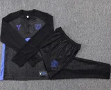 25-26 BAR Black Half Pull Tracksuit #B2596(半拉链)