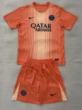 25-26 PSG Orange GoalKeeper Kids Soccer Jersey