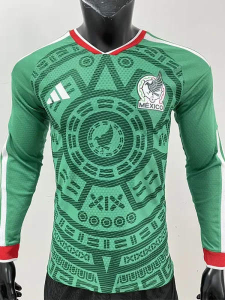 26-27 Mexico Green Long Sleeve Player Version Soccer Jersey (长袖球员)