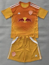 25-26 Leeds United Orange GoalKeeper Kids Soccer Jersey