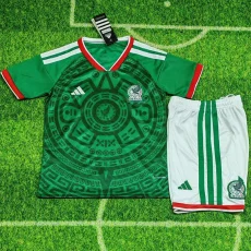 26-27 Mexico Green Kids Soccer Jersey