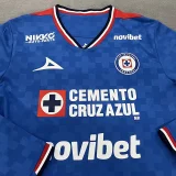 25-26 Cruz Azul Home Long Sleeve Soccer Jersey (长袖)