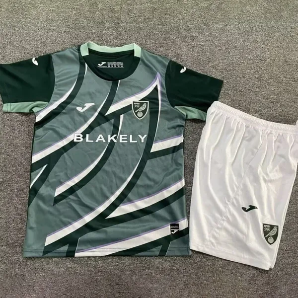 25-26 Norwich City Away Kids Soccer Jersey