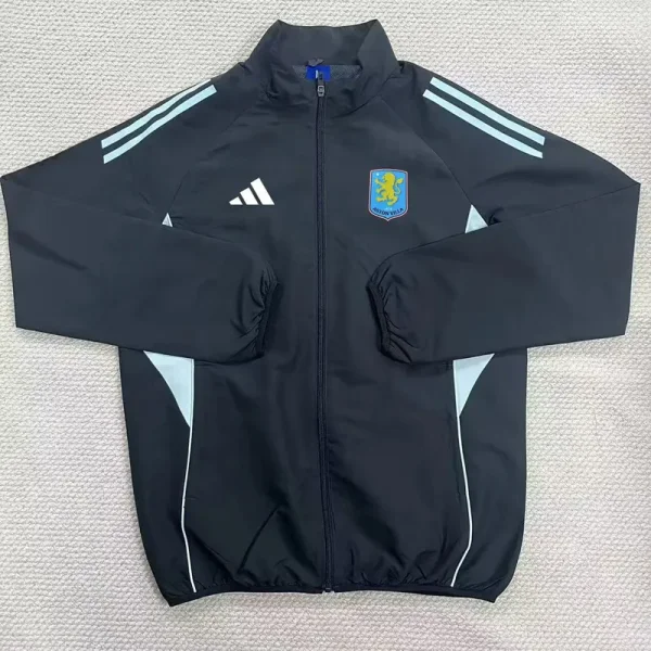 25-26 Aston Villa Black Windbreaker