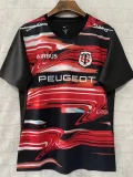 2025 Toulouse Red Black Rugby Jersey (圆领)