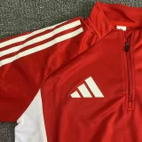 25-26 Sevilla Red Half Pull Tracksuit (Pants Have Pocket)(半拉链)