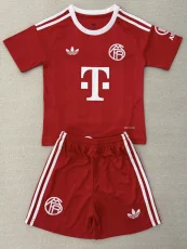 25-26 Bayern Red Goalkeeper Kids Soccer Jersey