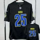 25-26 INT #25 Casual Edition Black NFL Jersey