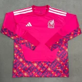 26-27 Mexico Pink Red Goalkeeper Long Sleeve Soccer Jersey (长袖)