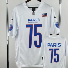 25-26 PSG #75 Casual Edition White NFL Jersey
