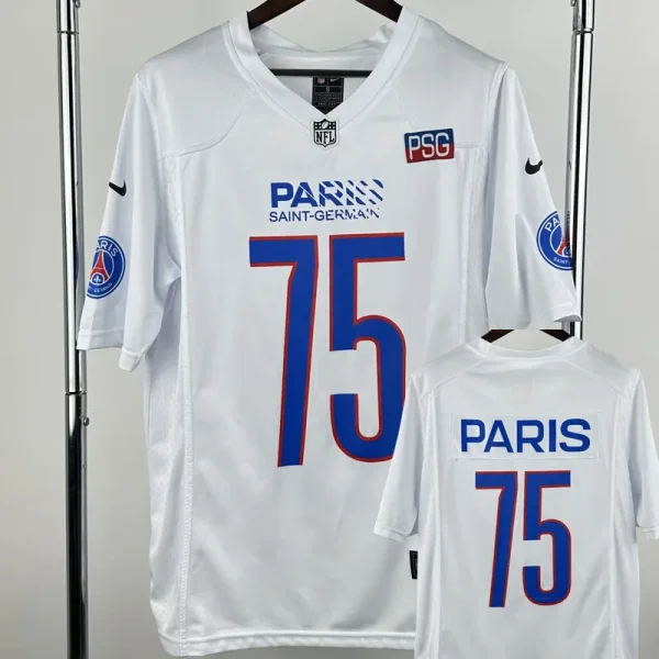25-26 PSG #75 Casual Edition White NFL Jersey