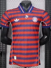 25-26 Bayern Red Blue Casual Edition Player Version Soccer Jersey