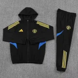 25-26 Man Utd Black Hoodie Jacket Tracksuit