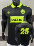 2025 Ad Oasis Joint Edition #25 Player Version Black Polo Short Sleeve (绿边)